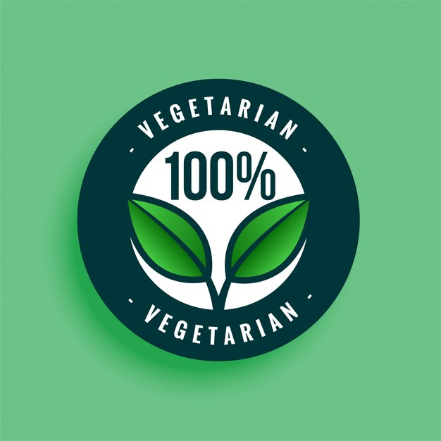 Etiqueta 100% vegetariana