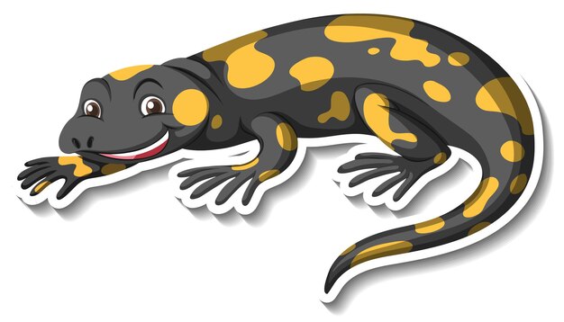 Etiqueta engomada de la historieta animal Gecko