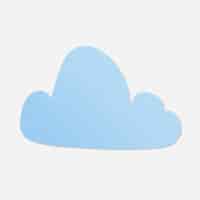 Vector gratuito etiqueta engomada linda de la nube, vector de imágenes prediseñadas del tiempo imprimible