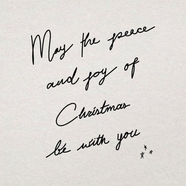 Etiqueta engomada de la tipografía del saludo de Navidad de la tinta, vector de letras dibujadas a mano