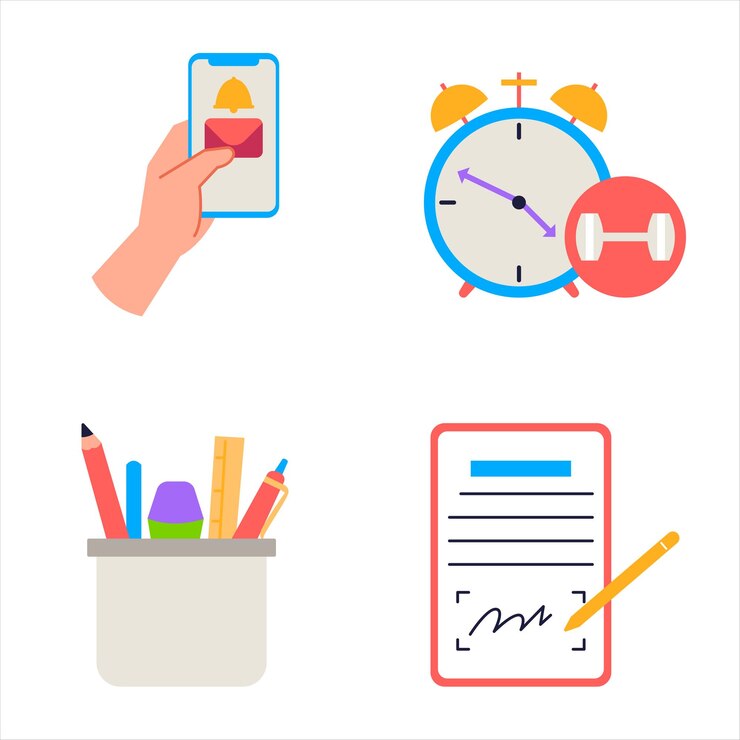 Vector gratuito etiqueta engomada de trabajar en casa parte 4