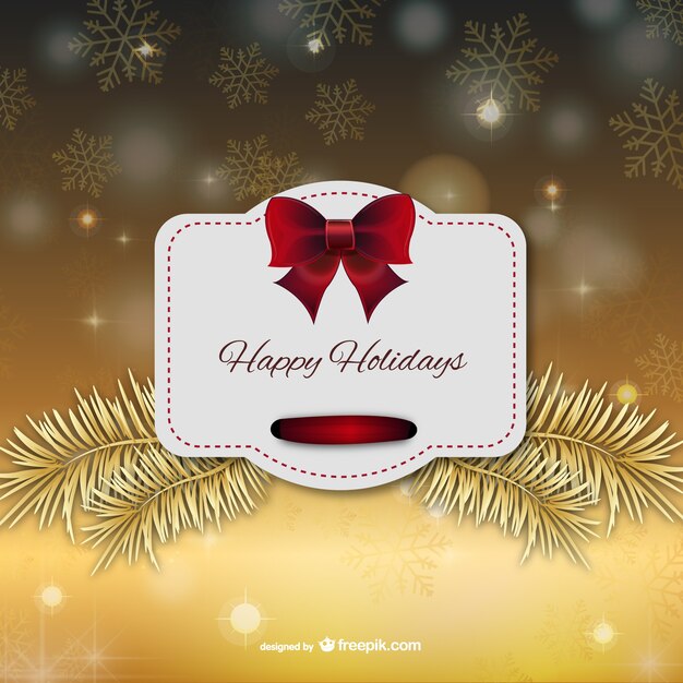 Etiqueta de felices fiestas vectorial