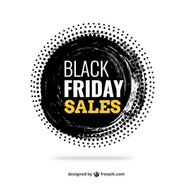 Vector gratuito etiqueta grunge de rebajas de black friday