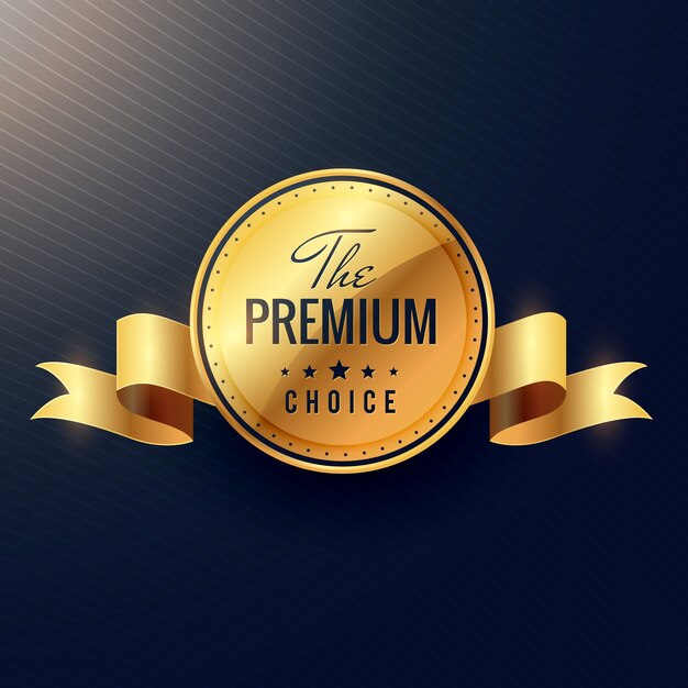 Etiqueta de lujo dorada premium