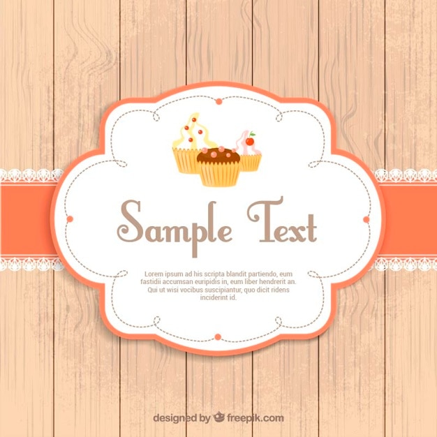 Vector gratuito etiqueta magdalenas