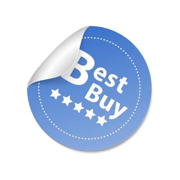 Etiqueta de mejor compra aislada