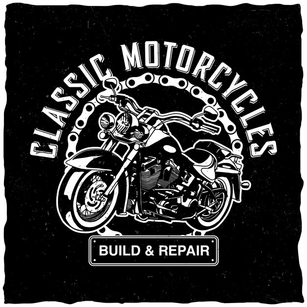 Etiqueta de motos clásicas