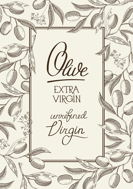Etiqueta vintage floral abstracto