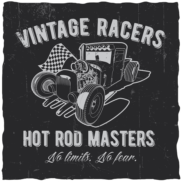 Vector gratuito etiqueta vintage racers