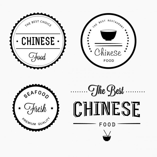 Etiquetas de comida china