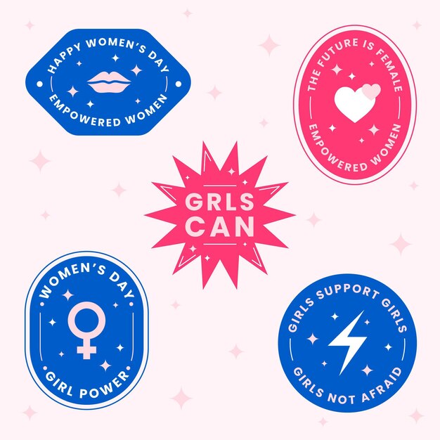 Etiquetas del día internacional de la mujer