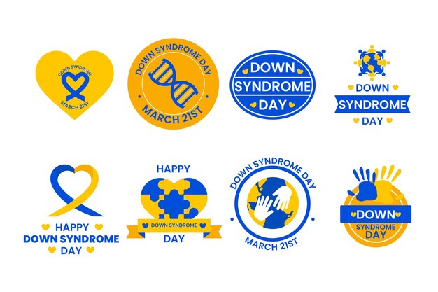 Etiquetas del día mundial del síndrome de down