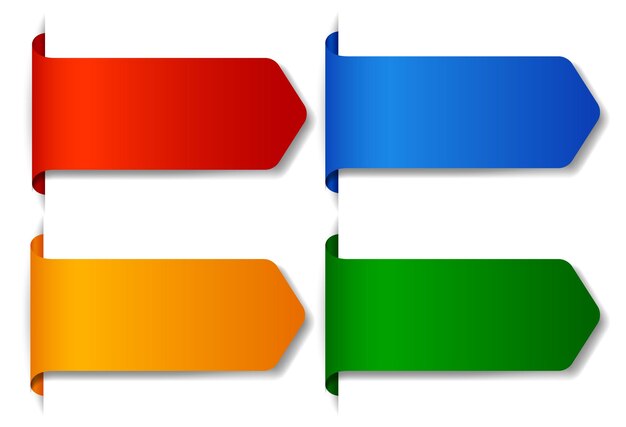 Etiquetas de flecha coloridas para la organización