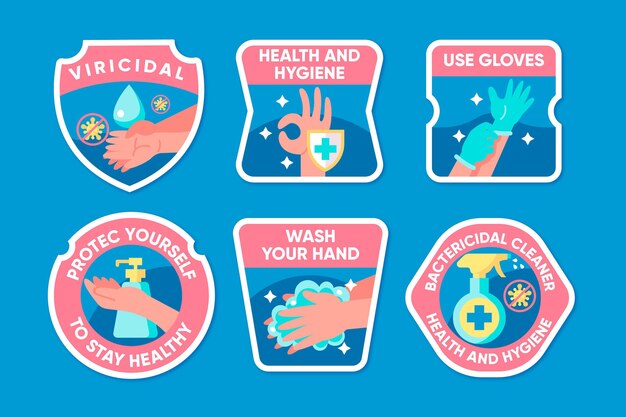 Etiquetas limpiadoras viricidas y bactericidas