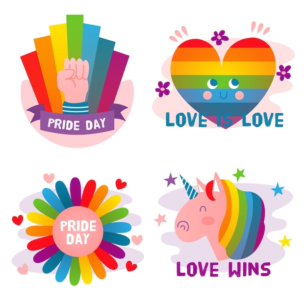 Etiquetas lindas del día del orgullo