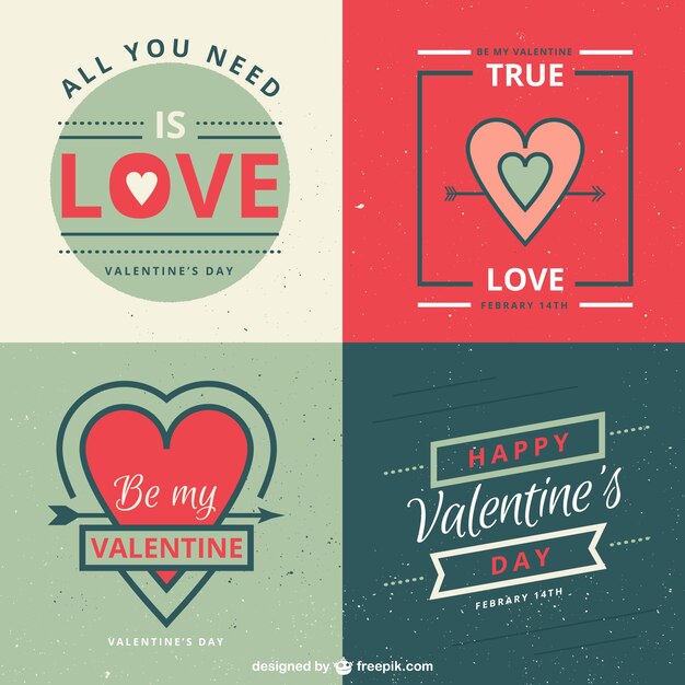 Etiquetas lindas del día de San Valentín