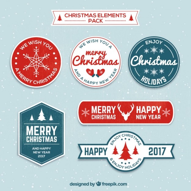 Etiquetas de navidad y año nuevo