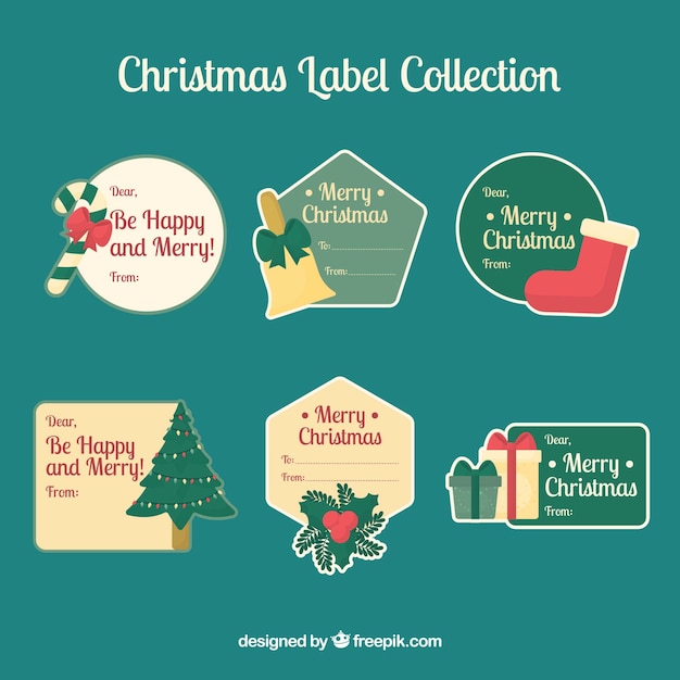 Etiquetas de navidad con estilo original