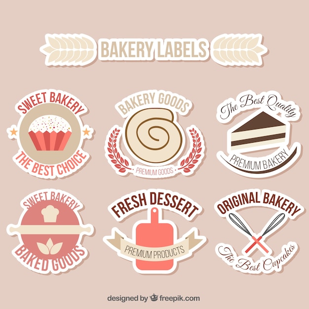 Etiquetas de panadería bonitas