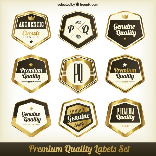 Vector gratuito etiquetas premium