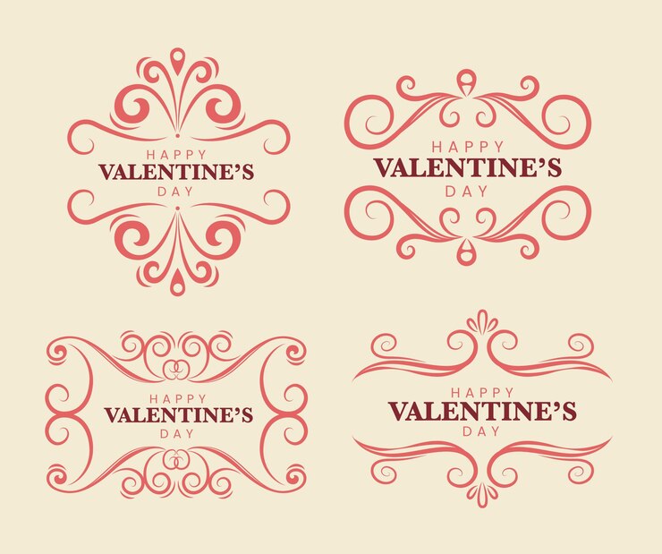Vector gratuito etiquetas de san valentín