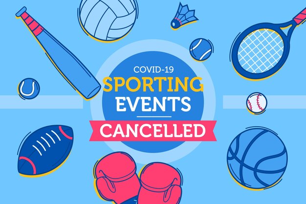 Evento deportivo cancelado tema de fondo