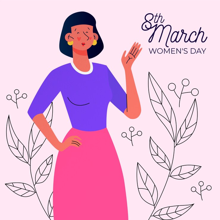 Vector gratuito evento del día de la mujer de diseño plano