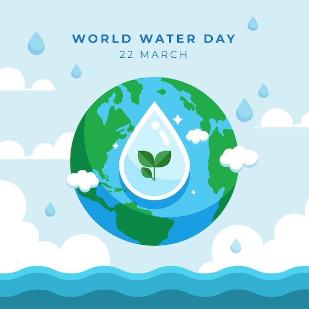 Vector gratuito evento del día mundial del agua