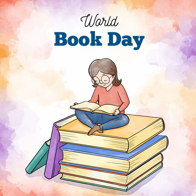 Evento del día mundial del libro de la acuarela
