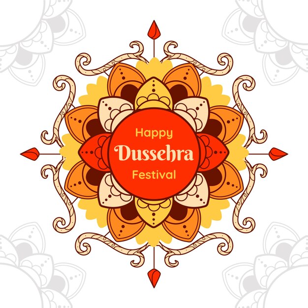 Evento dussehra de diseño plano