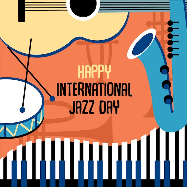 Vector gratuito evento internacional del día del jazz