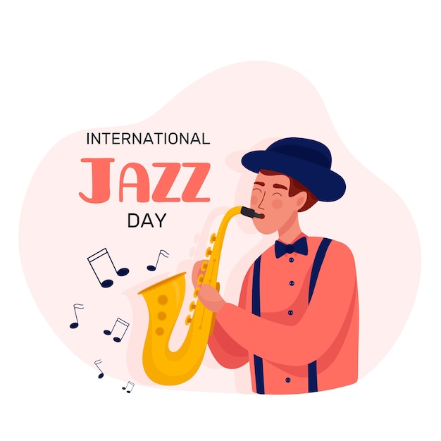 Vector gratuito evento internacional del día del jazz