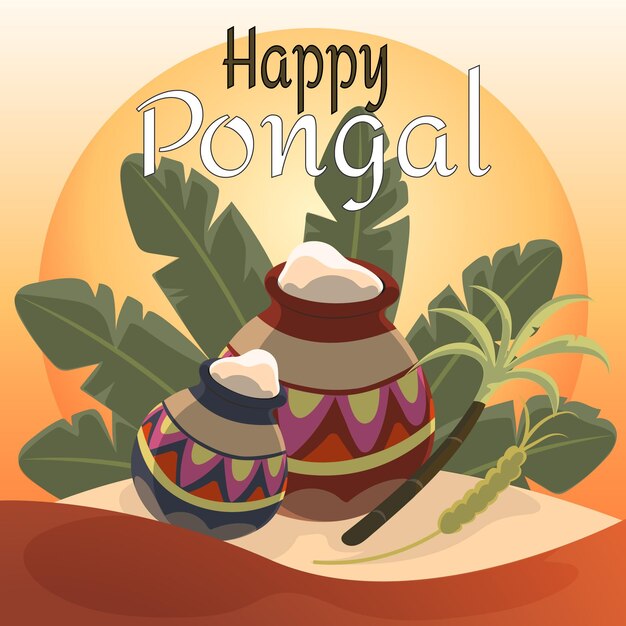 Evento pongal dibujado a mano
