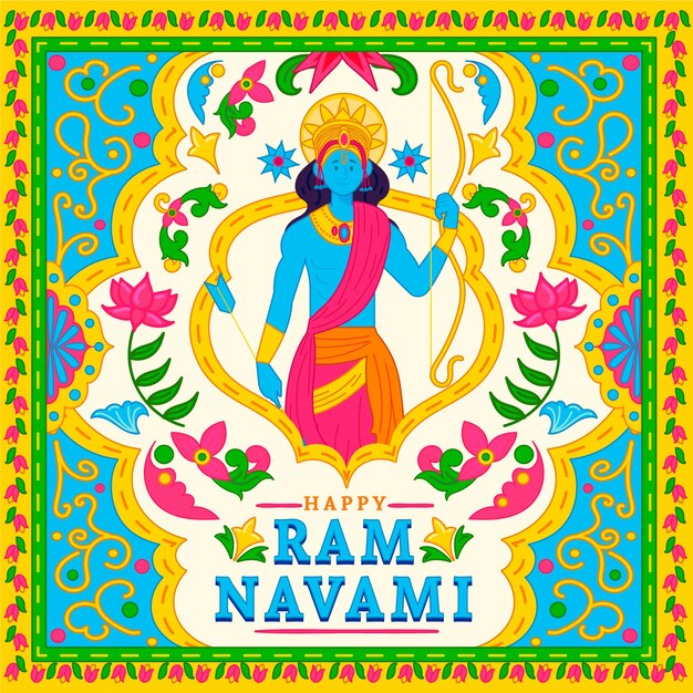 Evento ram navami dibujado a mano