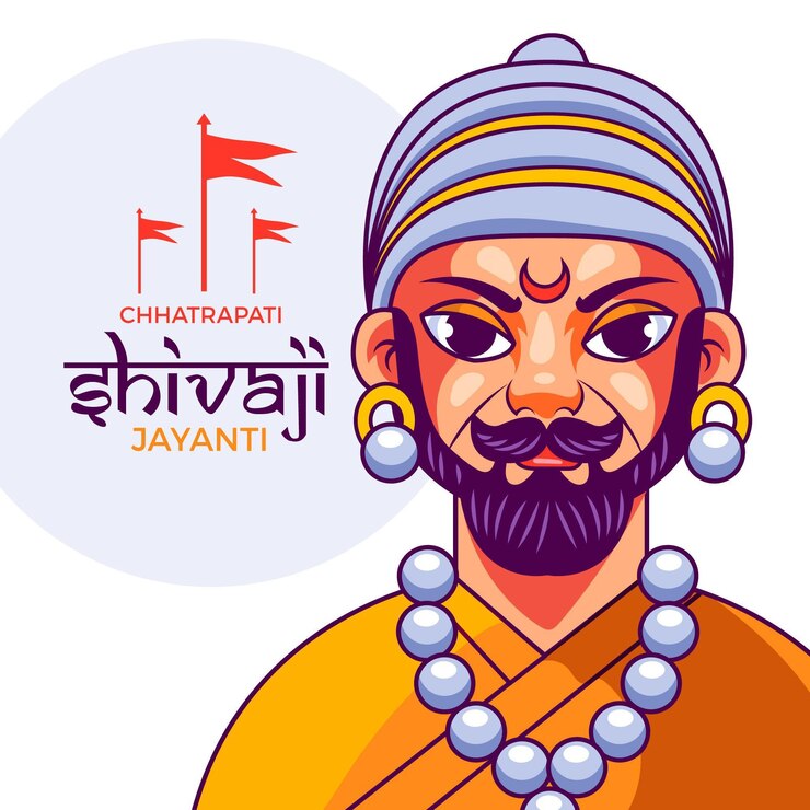 Vector gratuito evento de shivaji jayanti ilustrado