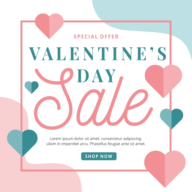 Vector gratuito evento de venta de san valentín