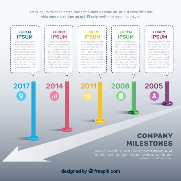 Evolución de empresa con flecha