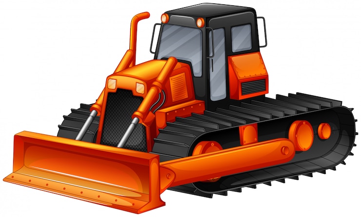 Vector gratuito excavadoras y excavadoras