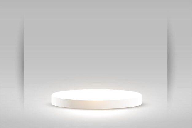 Exhibición del producto estudio vacío blanco
