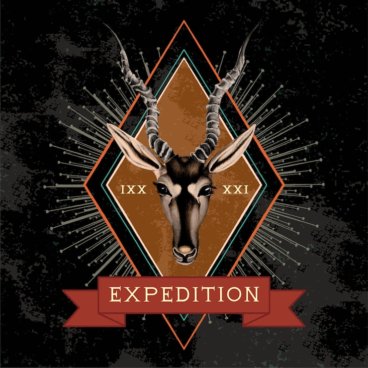 Vector gratuito expedición viajes logo diseño vectorial