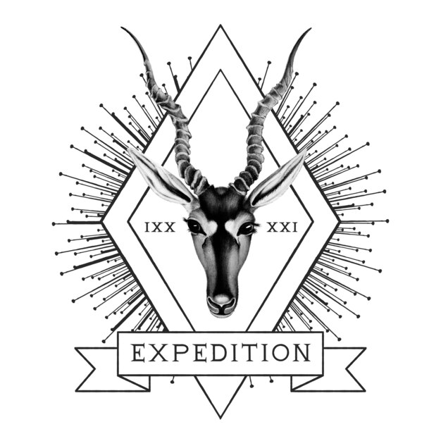 Expedición viajes logo diseño vectorial