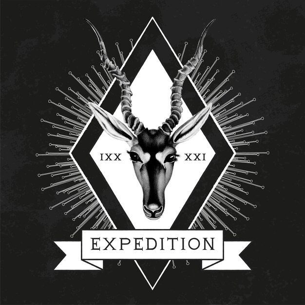Expedición viajes logo diseño vectorial