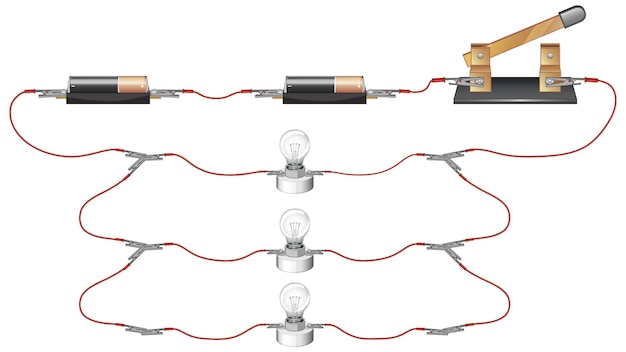 Experimento científico de circuitos