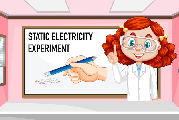 Experimento científico para el concepto de niños