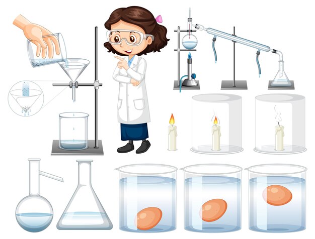 Experimento científico con huevos de prueba para la frescura.