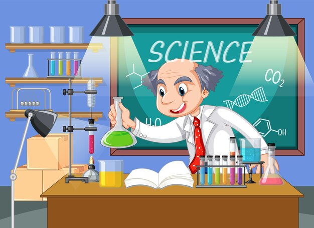 Un experimento científico en el laboratorio.