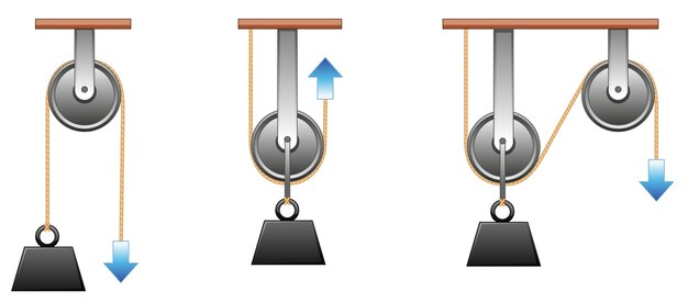 Experimento científico sobre fuerza y movimiento con polea