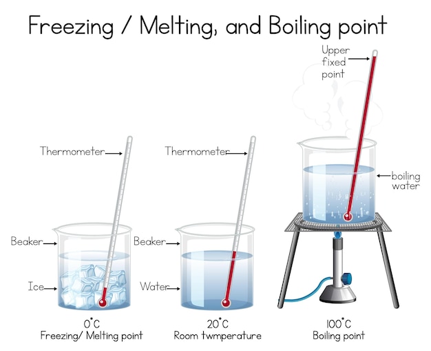 Experimento científico de la temperatura del agua