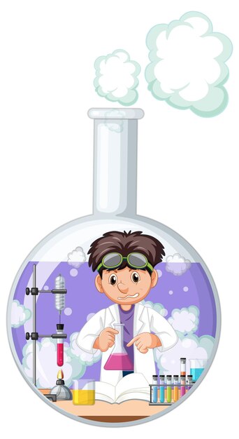 Un experimento científico en el tubo de ensayo