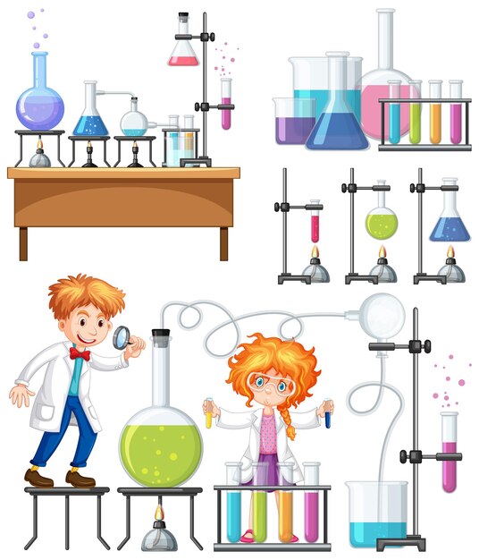 Experimento del investigador en el laboratorio.